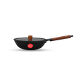 IndiChef Cast Iron Deep Frying Pan with Cover | Induction Friendly