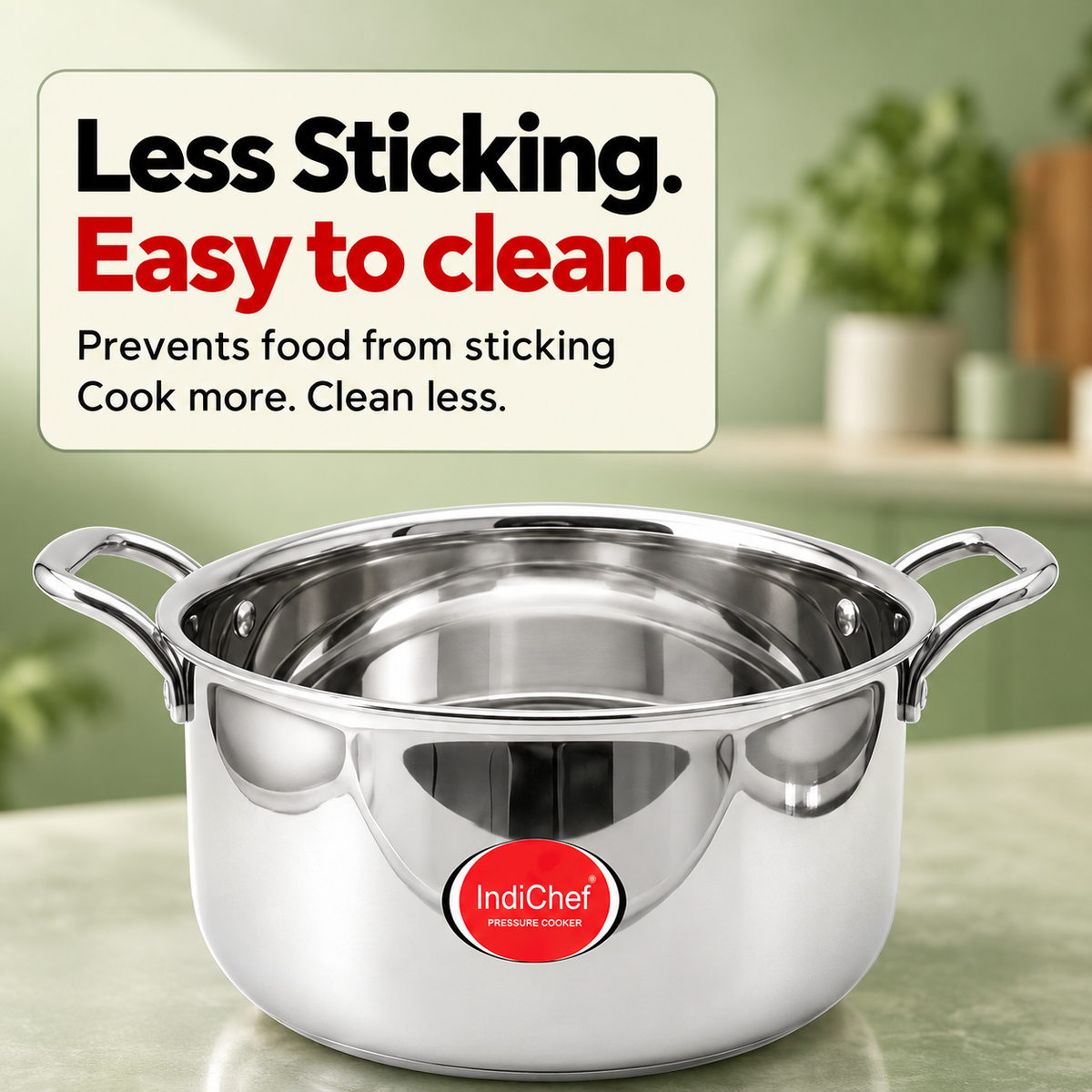 IndiChef Tri-Ply Steel Casserole | Induction Friendly