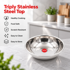 IndiChef Tri-Ply Steel Tasla | Induction Friendly