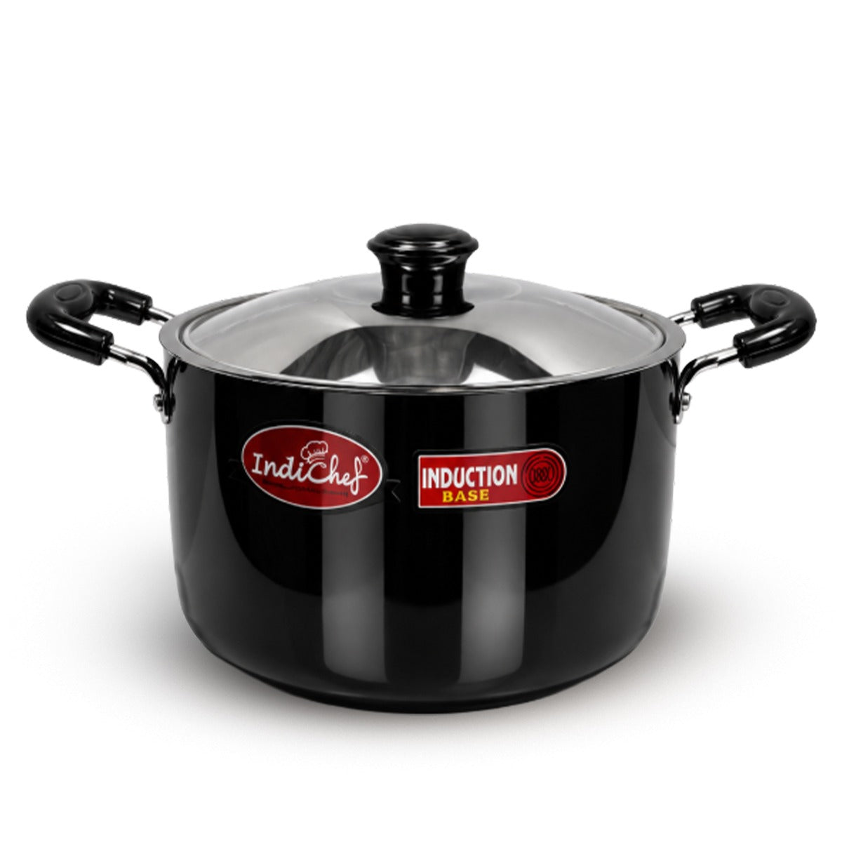 IndiChef Hard Anodised casserole with Lid | Induction Friendly