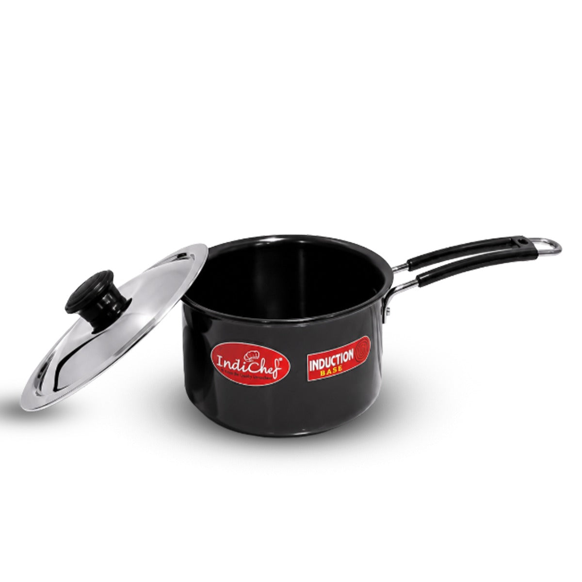 IndiChef Hard Anodised Saucepan with Lid | Induction Friendly