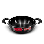 IndiChef Hard Anodised Kadhai with Lid | Induction Friendly