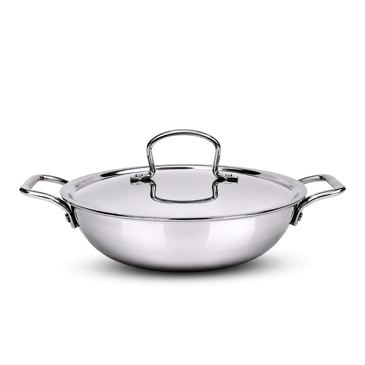 IndiChef Tri-ply Honeycomb kadahi/kadhai with Lid | Induction Friendly