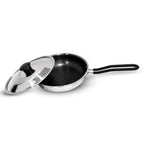 IndiChef Tri-ply Honeycomb Fry Pan with Lid | Induction Friendly