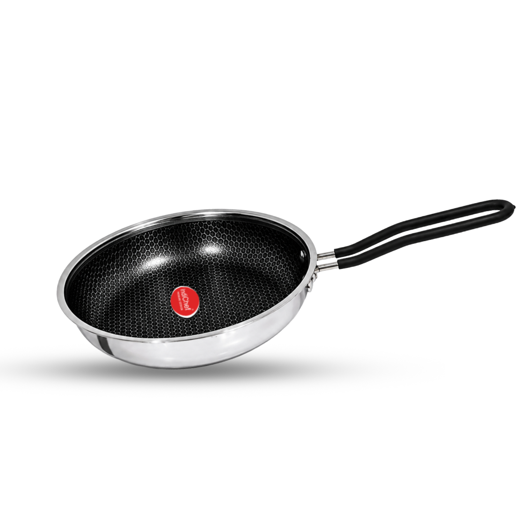 IndiChef Tri-ply Honeycomb Fry Pan with Lid | Induction Friendly