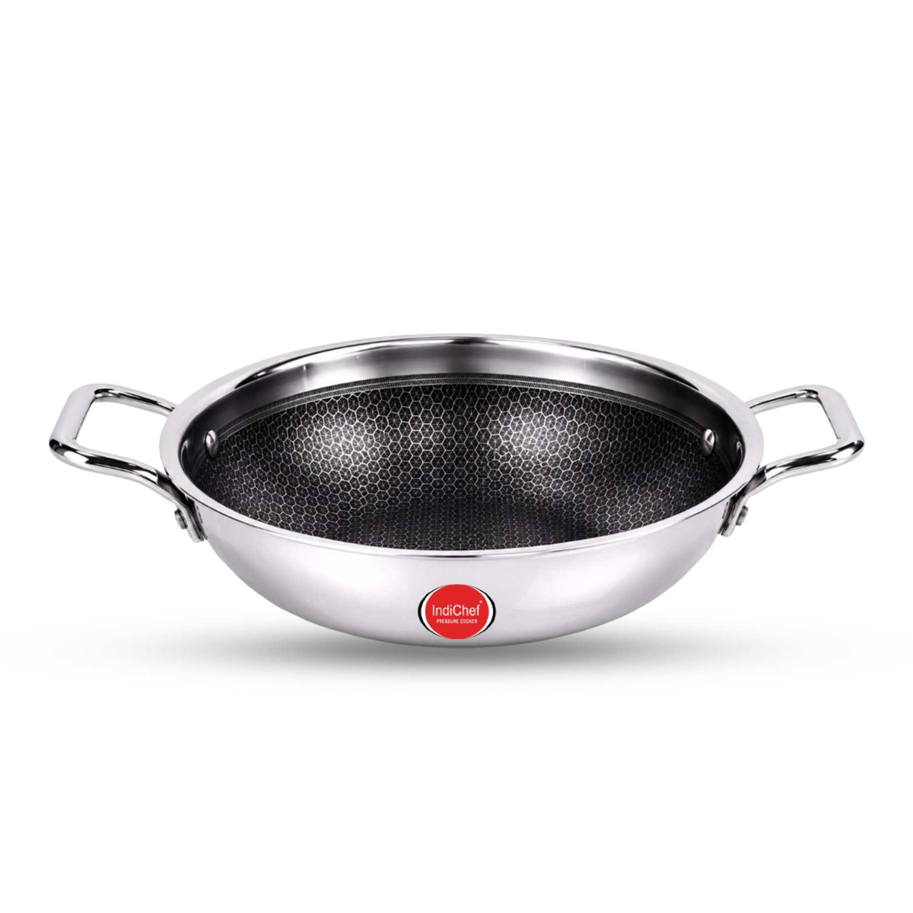 IndiChef Tri-ply Honeycomb kadahi/kadhai with Lid | Induction Friendly