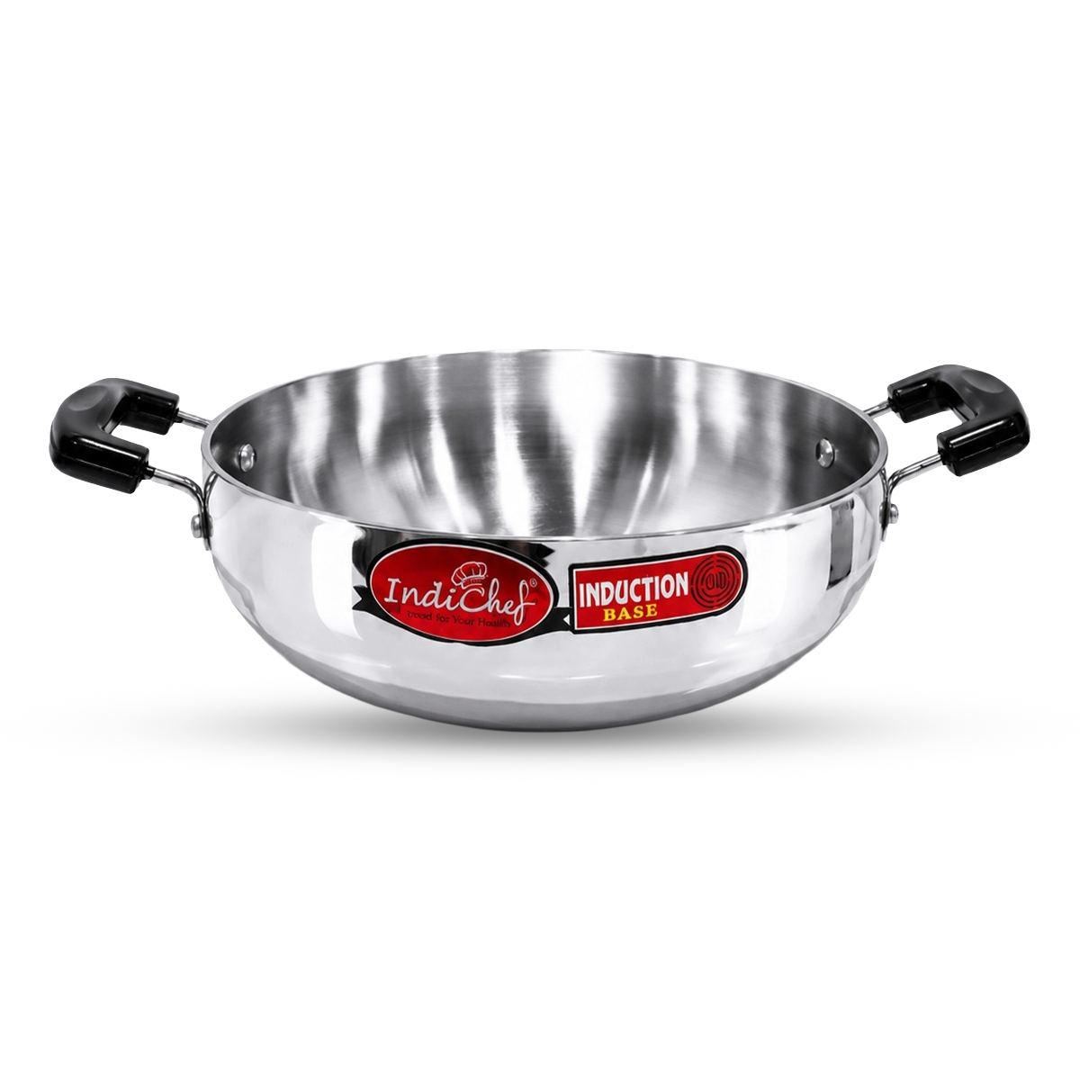 IndiChef Aluminium Kadhai with Lid | Induction Friendly