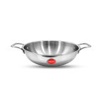 IndiChef Tri-Ply Steel Kadahi/Kadhai | Induction Friendly